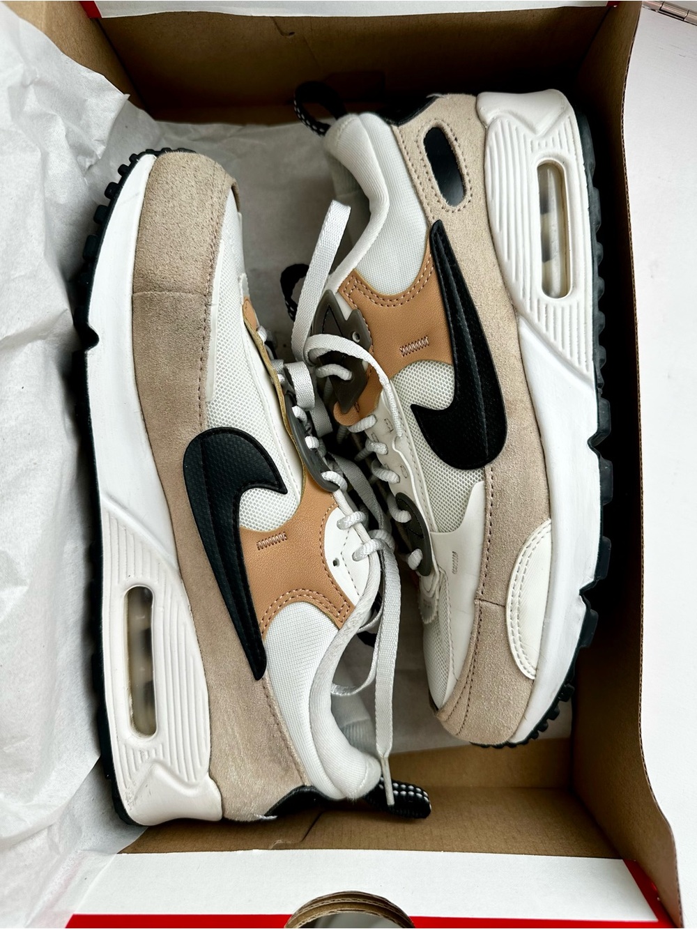 Nike Air Max 90 Futura Phantom/Hemp/Sanddrift/Black DM9922-002 Women’s Size 7.5